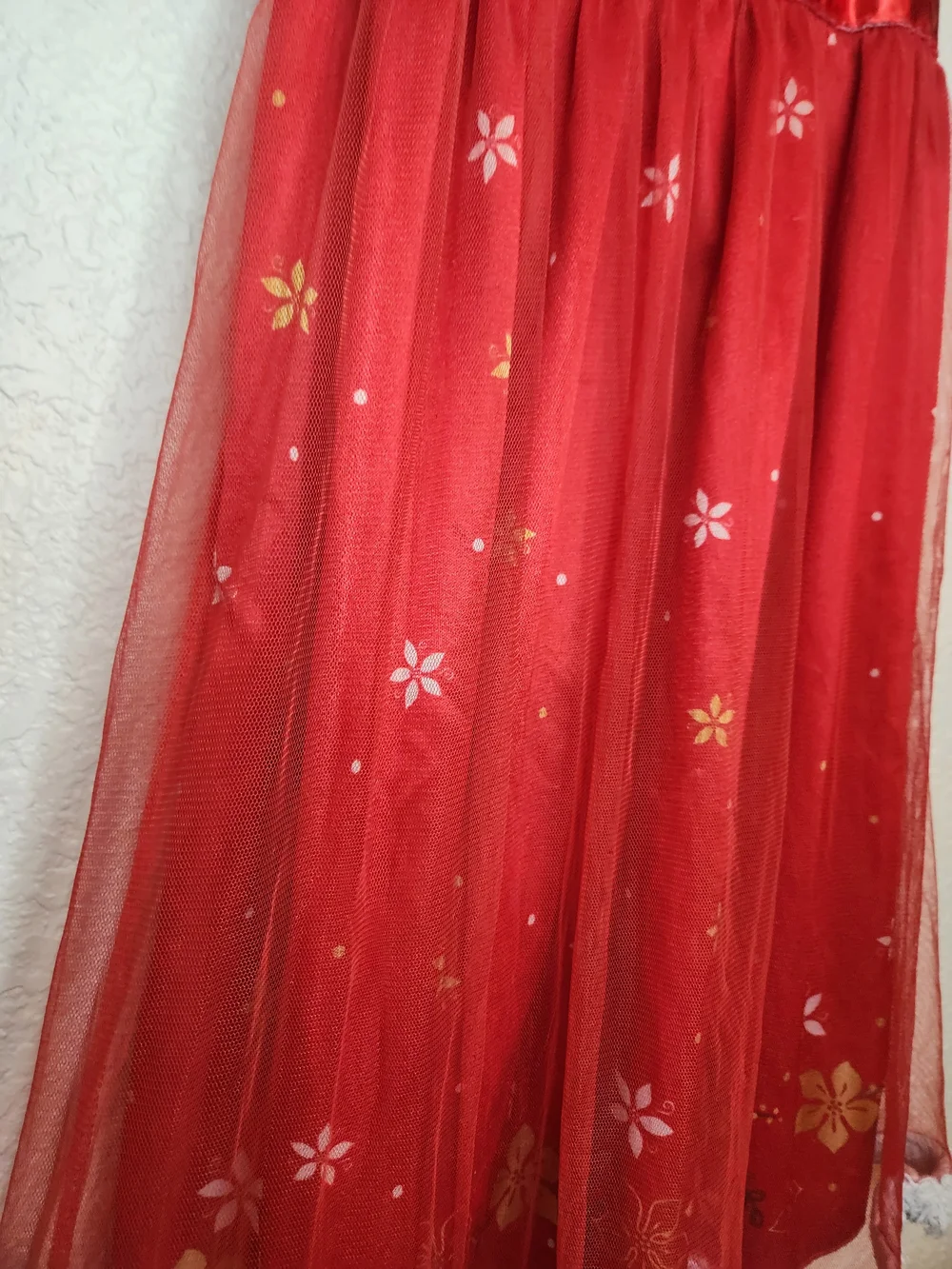 Disney Vintage Princesses Fantasy Girl's Nightgown Flame Resistant Size 6 Red